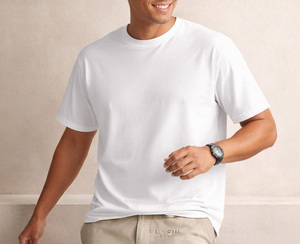 เสื้อยืดแขนสั้นผู้ชาย ผ้าเทอร์รี่รักษ์โลก ทรงปกติ ระบายอากาศได้ดี ผลิตจากโพลีเอสเตอร์/คอตตอน ผ่านการซักแล้ว ดีไซน์เรียบ ปักลายได้ - Product Image 3