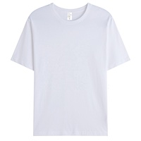 T-shirt vierge de haute qualité en gros 180gsm 100% coton taille américaine double étiquette détachable US/EU pour hommes femmes impression de Logo personnalisé