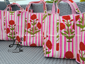 Quilted Handmade Vintage Tote <b>Handbag</b> Lightweight Cotton <b>Summer</b> Everyday Carry Shoulder Strap Handle High Quality Durable - Product Image 1