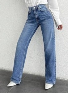 Women's Office <b>Boot</b> Cut Knee Length Denim Jeans-Mid Waist Eco-Friendly Daily & Weekend Wear - Product Image 3