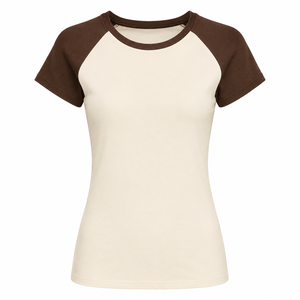 T-shirt décontracté d'été pour femme, coupe classique, séchage rapide, respirant, en coton et bambou, manches courtes - Product Image 1