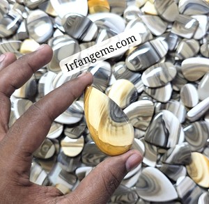 Lot en gros de cabochons en jaspe de silex poli 100% naturel de qualité supérieure - Product Image 4