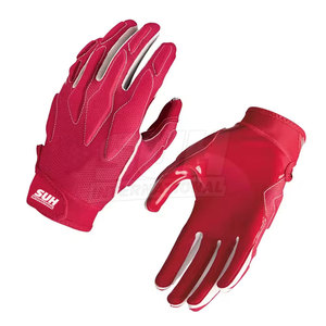 Nouveaux gants de football américain en cuir, style moderne, faible MOQ, usage professionnel, légers, haute qualité, sangle de poignet réglable - Product Image 5