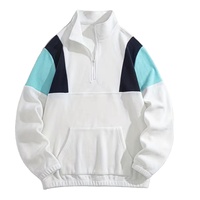 Neue Hochwertige Herren Klassische Winter-Fleecejacke Einzigartiges Design Weicher Glatter Viertelreißverschluss-Pullover 100% Baumwolle mit Logodruck