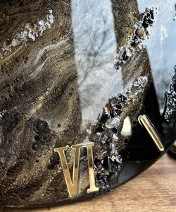 Horloge de maison de luxe en résine faite à la main, thème océan, moderne, étanche, surdimensionnée, avec veilleuse, pour mariage et décoration intérieure, d'Inde - Product Image 3