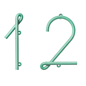 ป้ายเลขบ้านลวดเหล็กเคลือบสีดำ ตัวอักษร A ถึง 1 Z 10 - Product Image 6