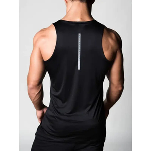 เสื้อกล้ามผู้ชายสไตล์ไฮสตรีท คอกลม ผ้าคอตตอนผสมสแปนเด็กซ์ ระบายอากาศ แห้งเร็ว สำหรับฤดูร้อน ลดราคาสุดฮอต - Product Image 4