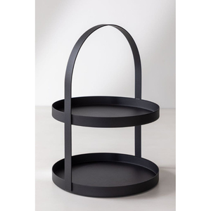 Vintage 2 Tier Metal <b>Cake</b> <b>Stand</b> ith Handle Dessert Display Rack <b>for</b> Wedding Party Birthday Cupcake Display <b>Stand</b> On <b>Sale</b> - Product Image 4