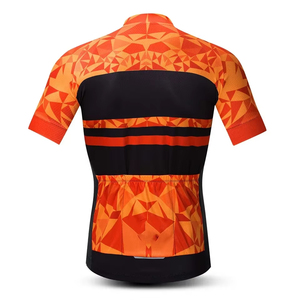 Men's Short Sleeve Geometric Print <b>Cycling</b> Jersey Slim Fit Quick Dry Knitted Polyester Sporty <b>Stand</b> Collar - Product Image 2