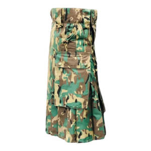 Kilt tactique artisanal en coton camouflage pour hommes avec poches cargo – Vente en gros 2026 - Product Image 2