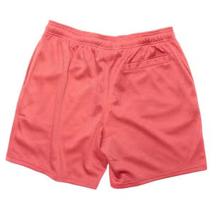 Shorts de sport décontractés pour homme, couleur bordeaux, avec cordon de serrage, taille élastique, respirants - Product Image 4