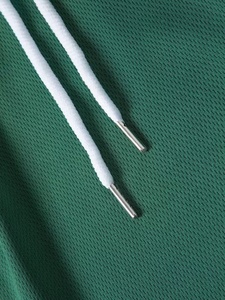 <b>Top</b> Quality Custom Logo Men's Green Quick Dry Sport Mesh Shorts With Zip Pockets Drawstring Waist Mid Length Bermuda Fit - Product Image 6