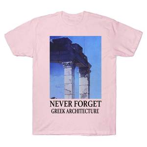 Camiseta gráfica unisex Never Forget Greek Architecture, camiseta de algodón de manga corta con cuello redondo y diseño de historia antigua - Product Image 5