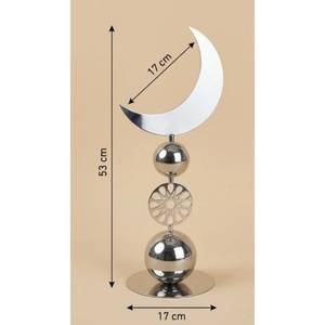 Décoration de table moderne en métal, motif croissant de lune islamique, ensemble de minarets, durable, fait main, cadeau de l'Aïd, du Ramadan, de Thanksgiving, de la fête des nouvellements ans - Product Image 3