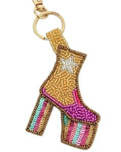 Handmade Beaded Keychain Colorful Decorative <b>Bag</b> Charm Key Ring Accessory for <b>Gifts</b> And Daily Use - Product Image 1