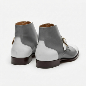 Botines de Cuero Unisex con Correa de Monje, Botines de Cuero Hechos a Mano para Mujer, Botines de Cuero Premium para Hombre - Product Image 3