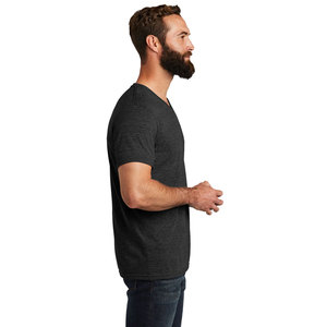T-shirt en jersey 100% coton à manches courtes et col en V pour homme, coupe classique, vêtements décontractés - Product Image 3