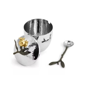 Bol en acier inoxydable fait main, compatible lave-vaisselle, avec cuillère, pour la cuisine, design moderne et luxueux, logo personnalisé, vente chaude - Product Image 1