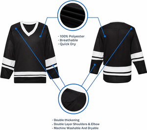 เสื้อฮอกกี้น้ำแข็งรุ่น H400 แบบเปล่า สำหรับฝึกซ้อมและแข่งขัน  สามารถปรับแต่งได้ - Product Image 2