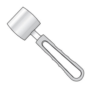 Maillet Royal Cornwall en acier inoxydable, manuel, pour usage chirurgical, avec manche allongé, tête soudée robuste, 190 mm de long, 1000 g, certifié CE - Product Image 1