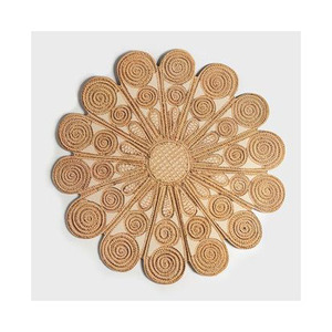 Decorative Classic Bamboo <b>Heat</b> Resistant <b>Coaster</b> Handwoven Table Setting Accessory for Weddings - Product Image 5