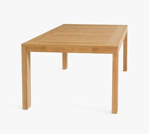 Ensemble de table et chaises de salle à manger d'extérieur de style hôtel Grand Modern Teak avec coussins moelleux pour une utilisation en intérieur/extérieur - Product Image 3