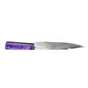 Cuchillo de Carnicero de Acero Inoxidable con Mango Morado, Cuchillo de Cocina Profesional para Cortar Carne, Resistente, con Remaches - Product Image 2