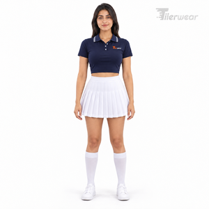 Ensemble de jupe-short de tennis pour femmes, vêtements de sport respirants de qualité supérieure, tissu à séchage rapide, fabrication OEM personnalisée, étiquette privée, fabricant en gros - Product Image 2
