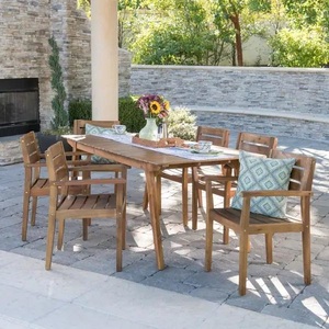 Big Sale- Outdoor Wooden Dining Chair <b>Table</b> Sets <b>Garden</b> Wholesale Cheap Price Wooden Dining Chair <b>Table</b> Set - Product Image 3