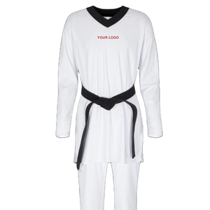 Uniforme de Taekwondo personnalisé pour adultes unisexes, ensemble de Dobok d'arts martiaux, 100% coton, tissu léger et respirant, séchage rapide, personnalisable - Product Image 1
