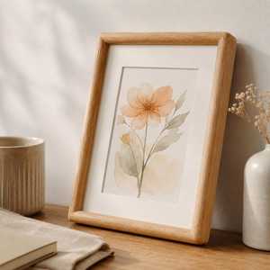<b>Rounded</b> Corner Solid Wood Photo <b>Frame</b> for Tabletop Display, Natural Wood Decor - Product Image 4