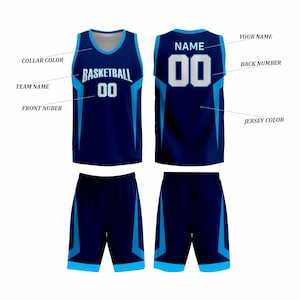 Ensemble d'uniformes de basketball personnalisés sublimés, maillot et short, maille respirante, séchage rapide, vêtements de sport d'équipe, OEM - Product Image 4