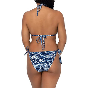 Conjunto de Bikini de Dos Piezas de Cintura Alta para Mujer, Personalizado al por Mayor, de Rayón/Poliéster/Algodón, Fabricante y Proveedor OEM - Product Image 2