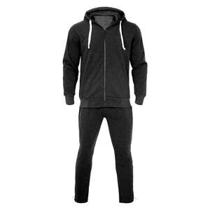 Unisex Breathable Winter Streetwear Heavyweight Cotton/Polyester Full Length 380g 2 Piece <b>Set</b> Training Plain High Quality Zip - Product Image 1