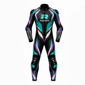 Traje de cuero para motocicleta al por mayor, nuevo, de buen material, ropa de carreras, talla y color personalizados, resistente al viento, transpirable, talla grande, para invierno. - Product Image 1