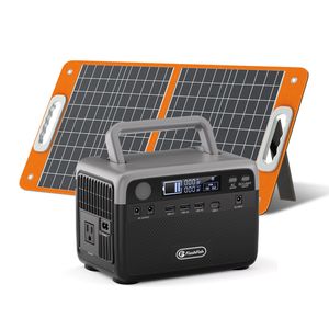 Stazione di Alimentazione Portatile Flashfish 300W con Pannello Solare da 60W, Batteria LiFePO4 da 230.4Wh (Picco 600W), Prese AC, Generatore Solare - Product Image 1