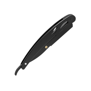 Rasoir droit professionnel avec manche métallique, personnalisable, pour barbier, rasoir de rasage de la nuque - Product Image 2