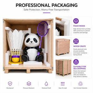 Estatua <span class=keywords><strong>de</strong></span> <span class=keywords><strong>Panda</strong></span> <span class=keywords><strong>de</strong></span> Tamaño Real en Fibra <span class=keywords><strong>de</strong></span> Vidrio, Escultura <span class=keywords><strong>de</strong></span> FRP para Decoración Comercial en Exteriores - Product Image 3