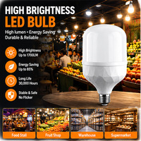 Ampoule LED SMD haute puissance, corps en plastique et aluminium, E27/E40/B22, 20W-60W, éclairage intérieur résidentiel et commercial