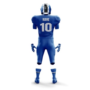 Uniforme de football américain à manches courtes respirant 100% polyester avec logo personnalisé, service OEM - Product Image 6
