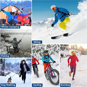 Pasamontañas de Forro Polar Cálido para Invierno, Máscara de Esquí Cortavientos con Capucha, Cubre Rostro Completo, Calentador de Cuello con Cordón para Ciclismo y Deportes al Aire Libre - Product Image 3