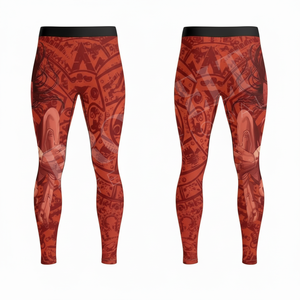 Customized Color & Size Compression Leggings Custom Printed Logo Sports Tights High Stretch Gym Workout Running Fitness Pants - Product Image 2