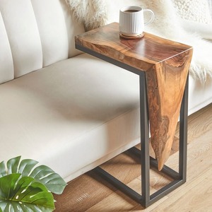 Mesa de centro de madera única para un hogar contemporáneo con forma artística, material duradero y diseño elegante. - Product Image 1