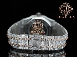Montre Hip Hop en Acier Inoxydable avec Moissanite pour Hommes, Style Diamant de Luxe, Montre-Bracelet à Quartz Tendance Personnalisée, Fournisseur en Gros - Product Image 2