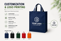 Tas Tote Non Woven Custom Print dengan Pegangan Tali Ukuran Sedang Ramah Lingkungan untuk Belanja dan Membawa Wine, Grosir, Ekspor