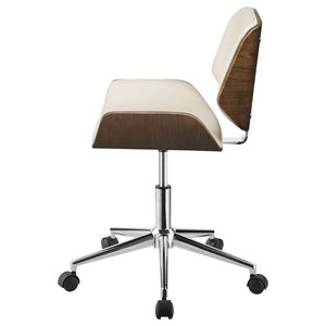 Sedia da Ufficio Girevole in Ecru e Noce Comoda ed Elegante - Product Image 6