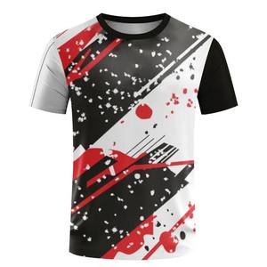 เสื้อยืดกีฬาผู้ชายแบบสั้นพิมพ์ลายตามสั่ง-แห้งเร็ว 100% โพลีเอสเตอร์ พร้อมโลโก้สำหรับโปรโมทแบรนด์ - Product Image 5