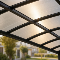 Abri de stationnement pour 2 voitures Angye, moderne et luxueux, personnalisé pour villa, avec toit en aluminium thermolaqué et auvent imperméable