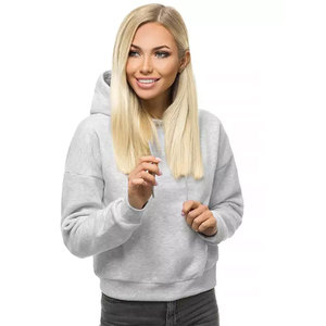 Sudadera con Capucha para Mujer, Color Sólido, 100% Algodón, Forro Polar, Secado Rápido, Transpirable, con Cordón Ajustable - Product Image 4