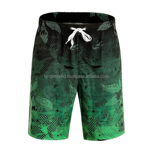 Men's Summer <b>Beach</b> Wear Printed Pants Comfortable Elastic Waistband Loose Swimming Shorts Pocket Custom Logo Pure Casual Solid - Product Image 1
